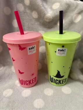 Zak x Wicked Tumblers with Lids & Straws - NEW